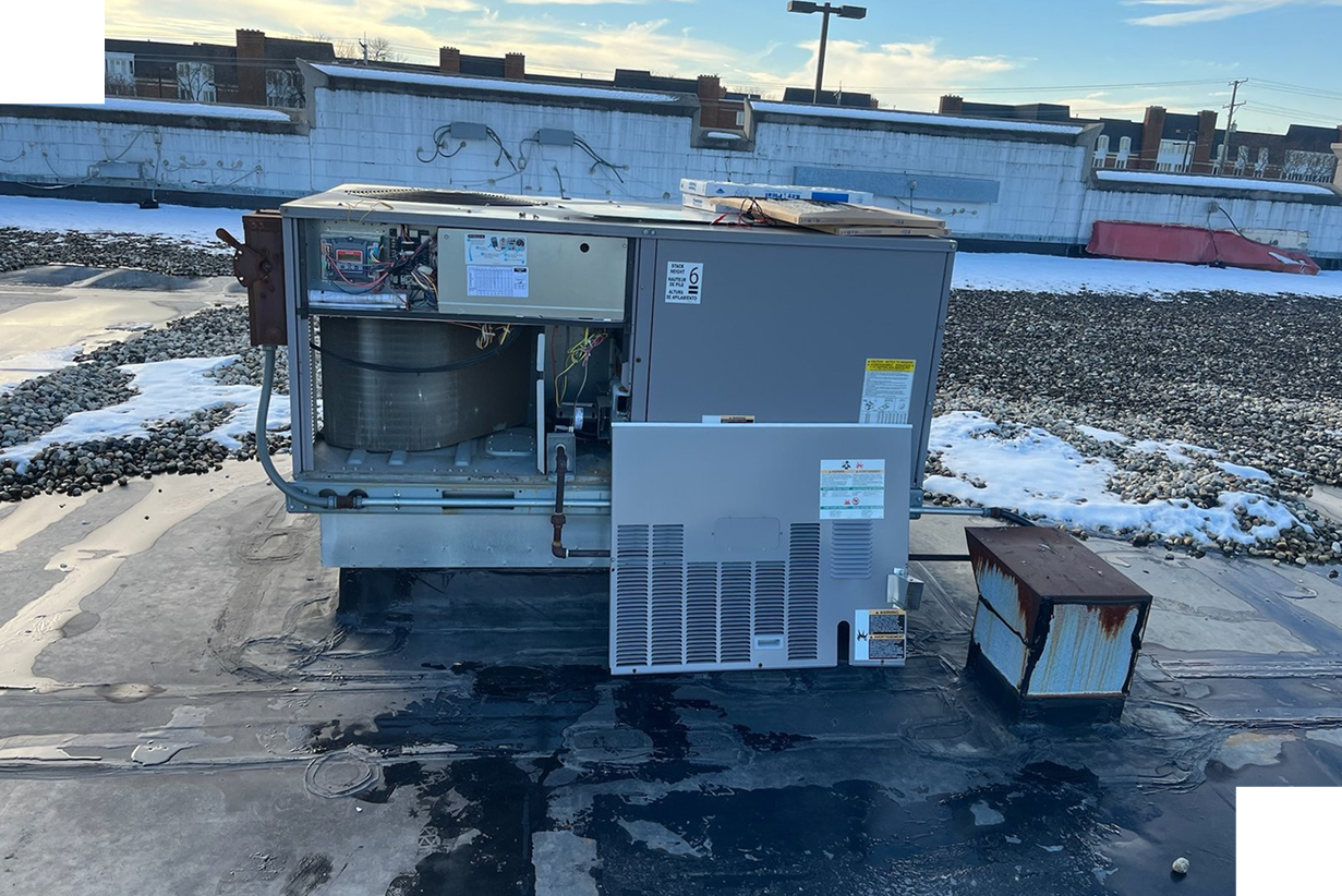 Rooftop unit servicing