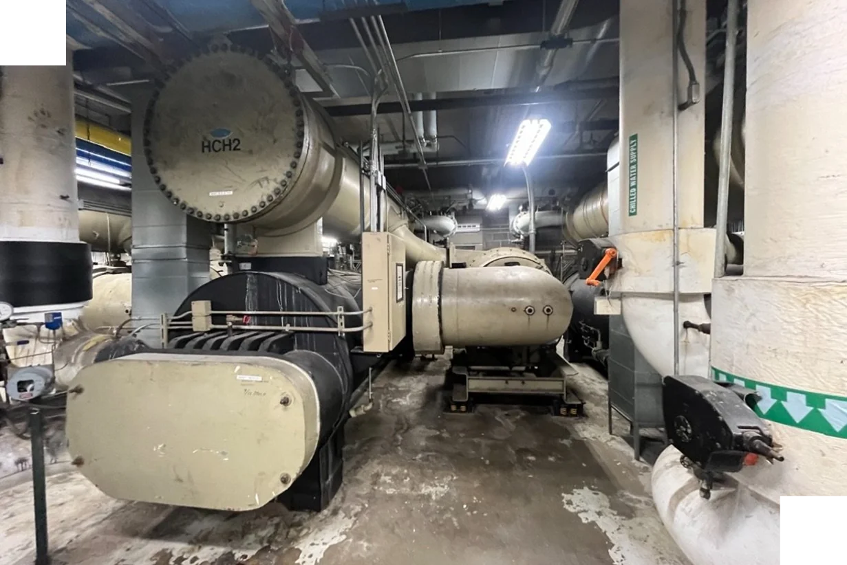 Commercial chiller room maintained by Northstar HVAC & Refrigeration Inc.